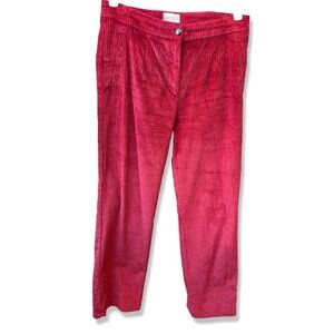 SEZANE Emilie Corduroy Pants Burgundy Red